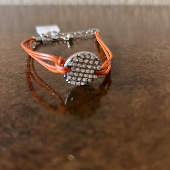 NWT Lia Sophia orange crystal spotlight bracelet - Picture 6 of 9